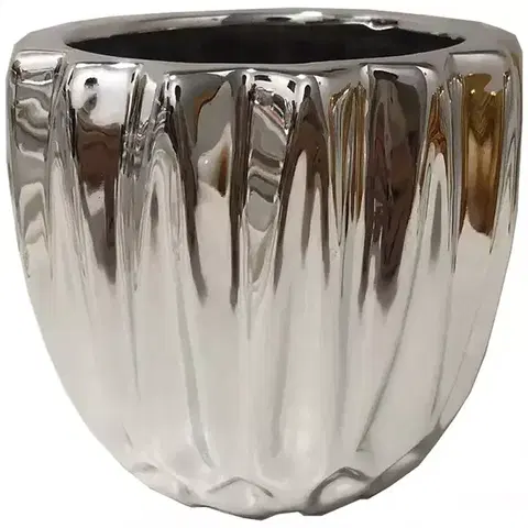 Záhrada Kvetináč YS44194 Electroplating Effect 11x11x10 Silver