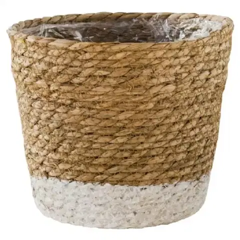 Prútené koše Kôš Moroccan Biely L 20cm *5400