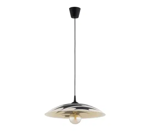 Svietidlá  Závesné svietidlo na lanku ARMI 1xE27/15W/230V čierne/béžové 61547