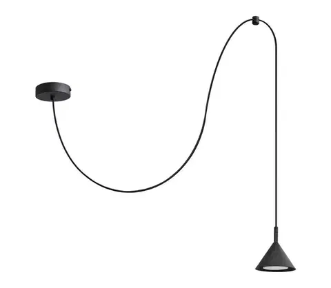 Svietidlá  Luster na lanku ETNA LONG 1xGX53/15W/230V čierna W-KMD 1920/1 BK-B