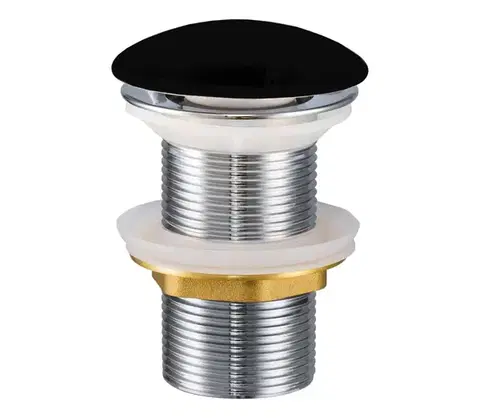 Svietidlá COMAD CLICK-CLACK T201M-B2-3 - Umývadlová výpusť CLICK-CLACK pr. 7 cm matná čierna CLICK-CLACK T201M-B2-3