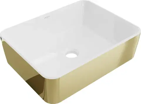 Umývadlá MEXEN - Catia umývadlo na dosku 48 x 37, biela/zlatá 21314806