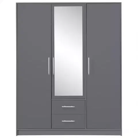 Spálňové šatníkové skrine Skriňa Smart Srl2 3dl Grafit