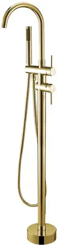 Kúpeľňové batérie MEXEN - Alma stojaca vaňová batéria gold 75033-50