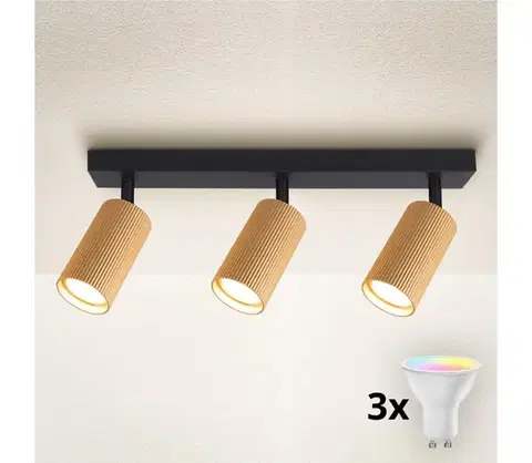 Svietidlá BRILAGI - LED RGBW stmievateľné bodové svietidlo SELE MODERN 3xGU10/4,8W/230V zlaté BG2870+3xAI2382
