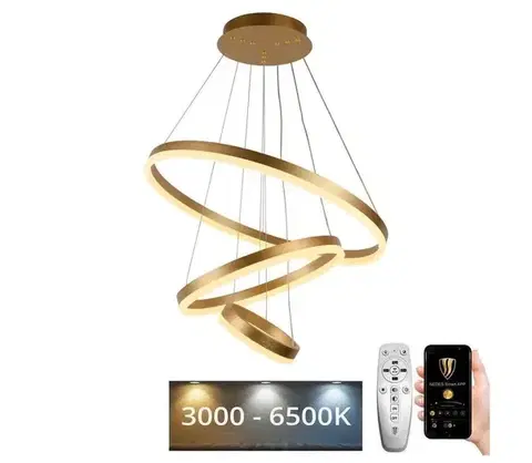 Svietidlá  LED Stmievateľný luster na lanku LED/85W/230V 3000-6500K + diaľkové ovládanie J4312/G