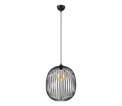 Svietidlá  Luster na lanku DESTELLO 1xE27/15W/230V pr. 33 cm čierny LM-1.324/CZARNY