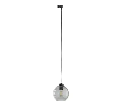 Svietidlá  Luster na lanku do lištového systému CUBUS 1xE27/15W/230V čierna/dymová čierna 10666