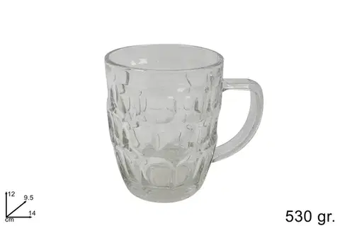 Hrnčeky, šálky, podšálky MAKRO - Hrnček sklo 530ml