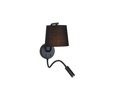 Svietidlá Zam H57 - LED Flexibilné svietidlo LED/3W + 1xE27/40W/230V čierna H57