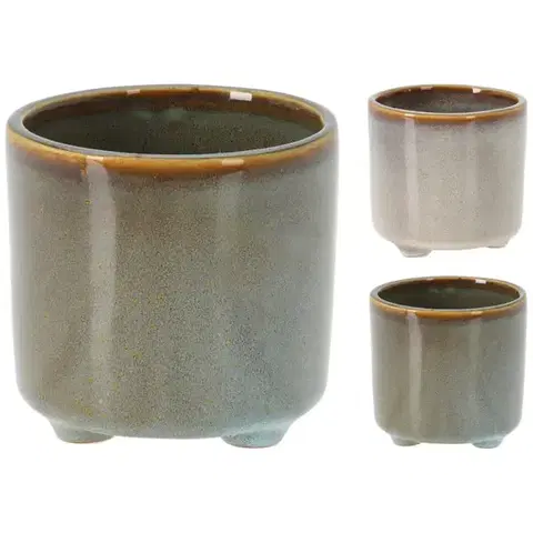Záhrada Porcelánový kvetináč 2ass farb
