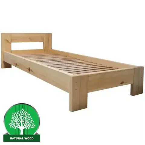 Jednolôžkové postele Posteľ Kuba T3 120 borovica