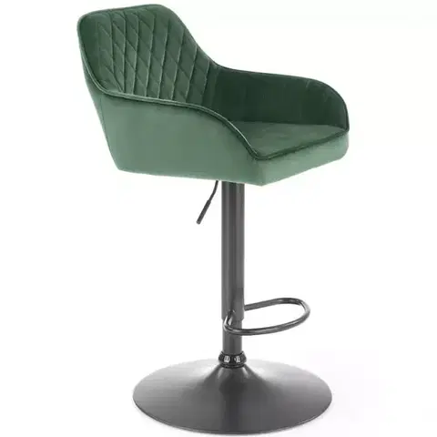 Barové stoličky Barová Stolička H-103 Tmavozelený