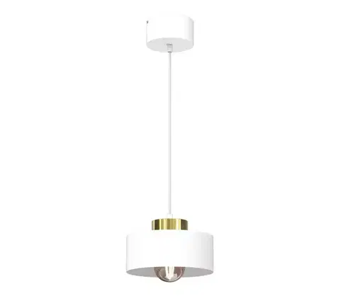 Svietidlá  Luster na lanku MARTI 1xE27/15W/230V biela/zlatá 9848