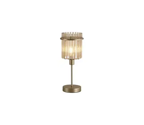 Lampy Searchlight EU55622CP - Stolná lampa SWIZZLE 1xE14/60W/230V zlatá EU55622CP