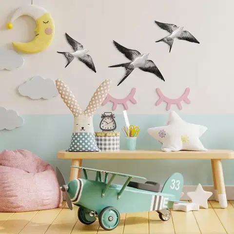 Bytové doplnky a dekorácie Dekoratívny doplnok na stenu Flying Swallow - 2