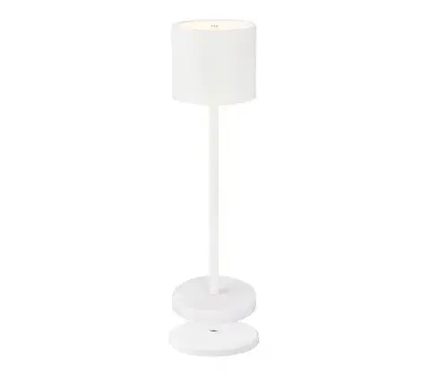 Lampy Briloner 7521016 - LED stmievateľná stolová lampa SIGO 2,5W/5V IP44 2600 mAh biela 7521016
