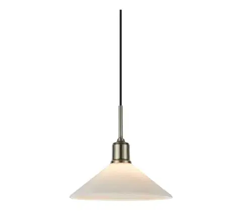Svietidlá Markslöjd 108867 - Luster na lanku VELA 1xE27/40W/230V mosadz/biela 108867