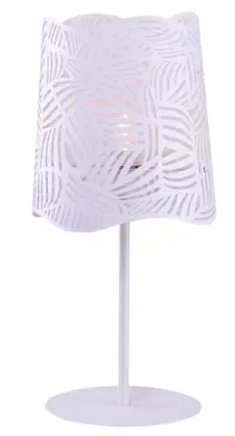 Stolové lampy Stolová lampa Maracana z bieleho kovu