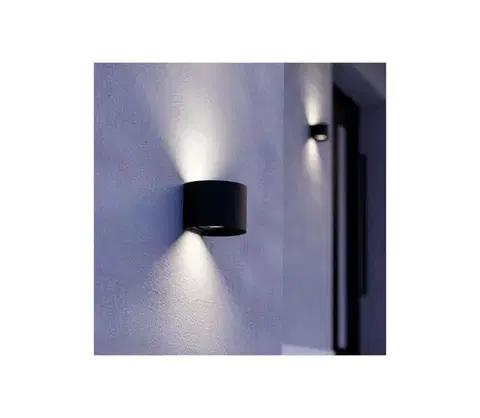 LED osvetlenie Eglo 901844 - LED vonkajšie nástenné svietidlo CALPINO 2xLED/2,8W/230V IP54 čierna 901844