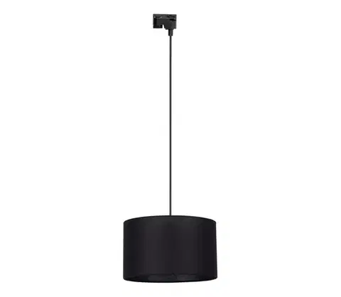 Svietidlá  Luster na lanku do lištového systému TRACER 1xE27/15W/230V pr. 38 cm čierna 10669