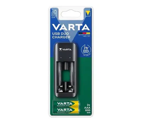 Predlžovacie káble Varta 57651201421 - Nabíjačka batérií 2xAA/AAA 800mAh 5V 57651201421