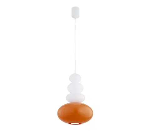 Svietidlá Argon 8822 - Luster na lanku DIEGO 1xGU10/5W/230V biela/oranžová 8822