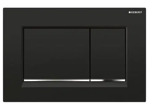 Záchody GEBERIT SIGMA30 Dual ovládacie tlačítko, čierna lesk /chróm, plast 115.883.KM.1