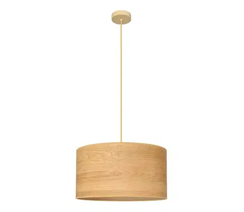 Svietidlá  Luster na lanku ALBA 1xE27/15W/230V pr. 45 cm hnedá W-KM 4525/1 WOOD OPLOT