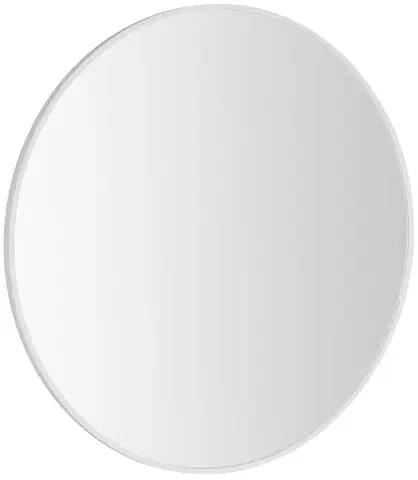 Kúpeľňový nábytok SAPHO - NOTION SLIM guľaté zrkadlo v ráme, priemer 80cm, biela mat NT800W