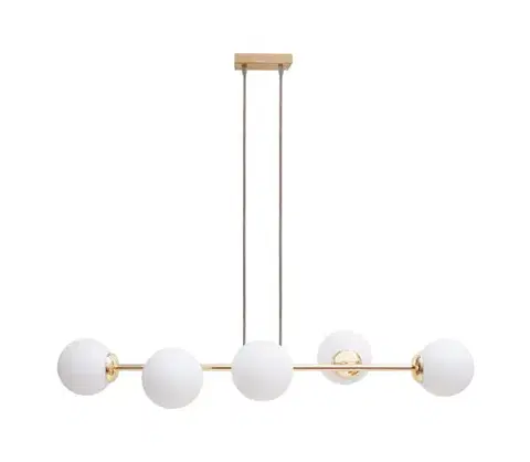 Svietidlá HEXE Luster na lanku FIRA 5xE27/60W/230V zlatá 0780