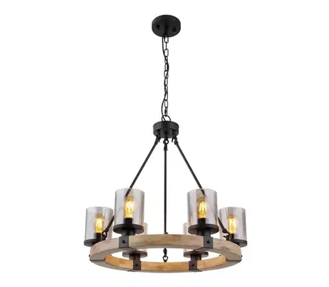 Svietidlá Globo 15555-6H - Luster na reťazi LILA 6xE27/60W/230V 15555-6H
