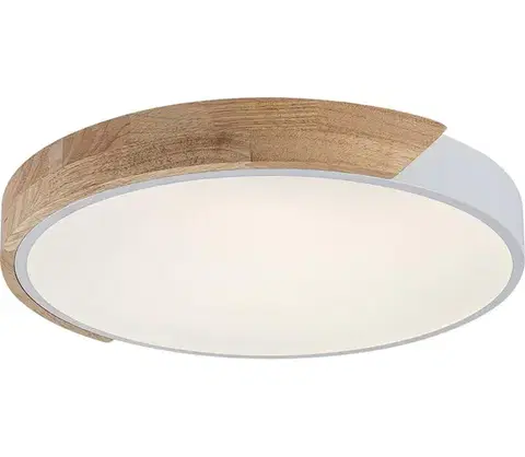 Svietidlá Rabalux 71417 - LED stropné svietidlo MAPLE2 LED/24W/230V 3000K biela/dub pr. 41 cm 71417