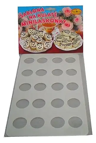 Dekorácie na torty MAKRO - Šablóna na okrúhle minilaskonky