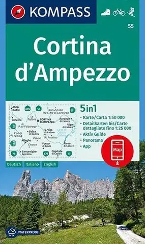 Európa Cortina D´Ampezzo 55 NKOM, 1: 50 000