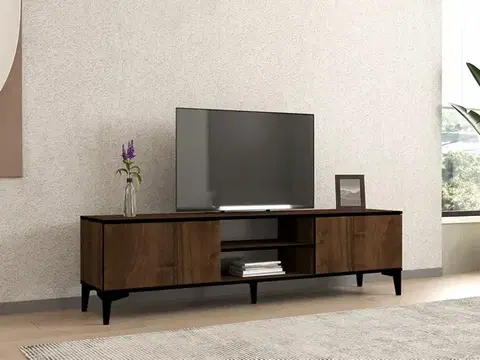 TV stolíky TV stolík Erem - Walnut, Black