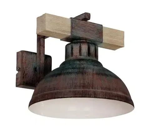 Svietidlá  Nástenné svietidlo HAKON 1xE27/60W/230V patina 9055
