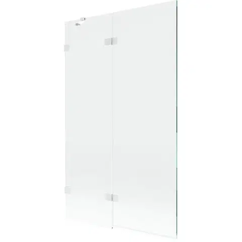 Sprchové dvere MEXEN/S - Lunar vaňová zástena 2-krídlová ľavá 110 x 150, transparent, biela 897-110-100-20-00-L