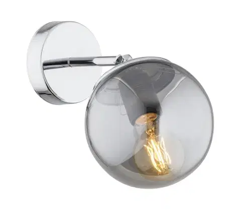 Svietidlá Argon 3989 - Nástenná lampa SATELITE 1xE27/15W/230V lesklý chróm/šedá 3989