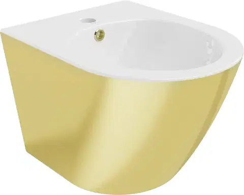 Doplnky do kúpeľne MEXEN - Lena bidet závesný, biela/zlatá 35224806