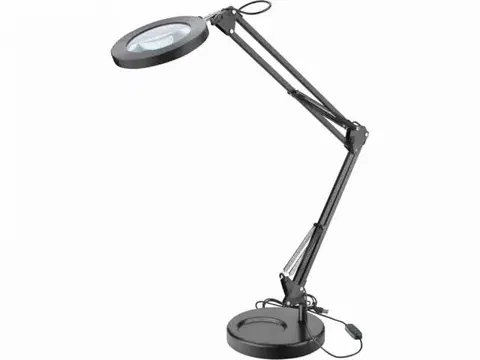 Čelovky EXTOL LIGHT Lampa stolová s LED a lupou, 1300lm, nastaviteľné rameno, USB napájanie