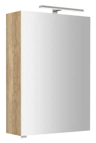 Kúpeľňový nábytok SAPHO - RIWA galérka s LED osvetlením, 50x70x17cm, dub Alabama RIW050-0022