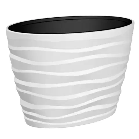 Záhrada Kvetináč Bora Oval 60x39x42h Biely Bow6042