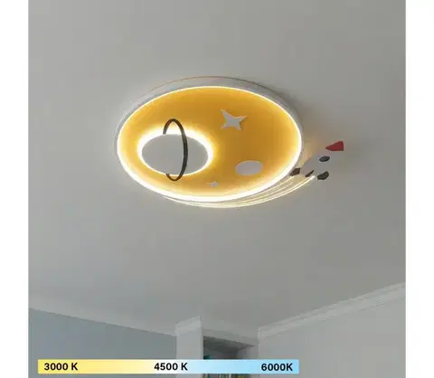 Svietidlá BRILAGI -LED Detské stropné svietidlo STARSHIP LED/64W/230V 3000/4500K žltá BR1878/3