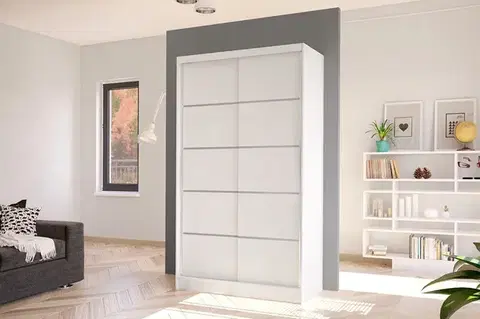 Šatníkové skrine Šatníková skriňa SAN 4 biela 