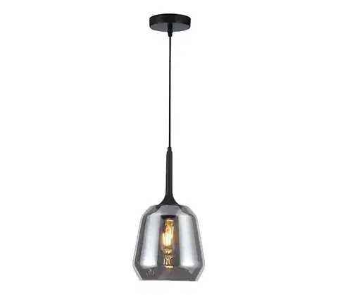 Svietidlá Viokef Lighting Luster na lanku MAEVA 1xE27/40W/230V dymovo čierna/čierna 4312800