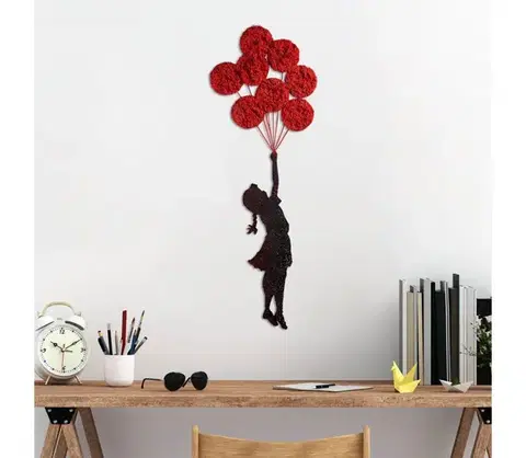 Obrazy  Nástenná dekorácia 100x34 cm dievča kov/mach 891TNL3271