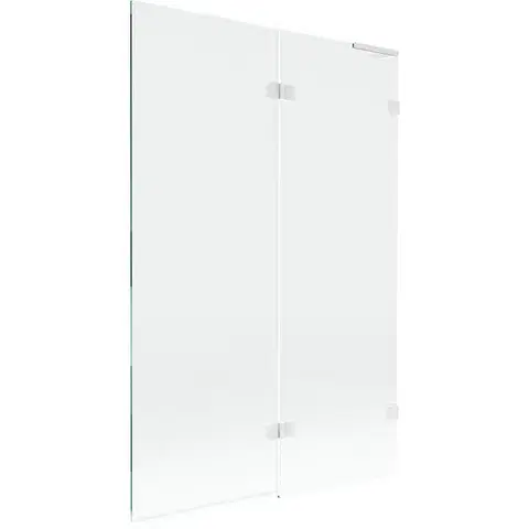 Sprchové dvere MEXEN/S - Lunar L vaňová zástena 2-krídlová pravá 120 x 150, transparent, biela 897L-120-100-20-00-P