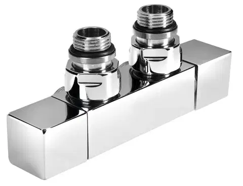 Radiátory do kúpeľne SAPHO - CUBE TWIN pripojovacia súprava ventilu pre stredové pripojenie, chróm CP581S