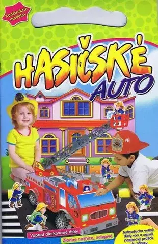 Nalepovačky, vystrihovačky, skladačky Hasičské auto